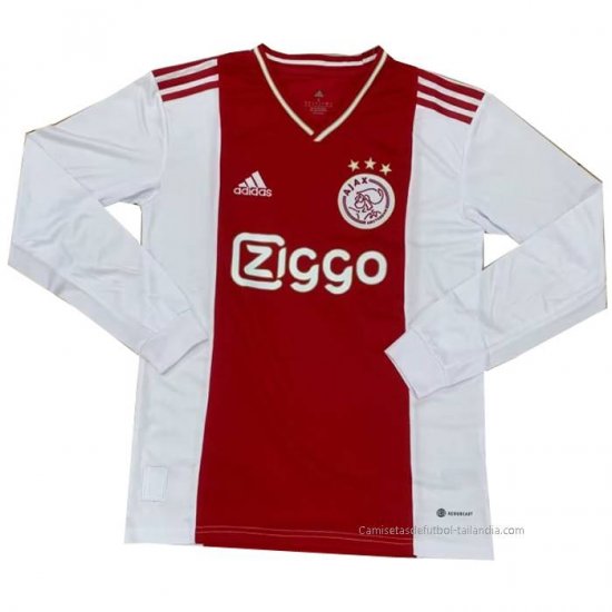 1ª Camiseta Ajax Manga Larga 2022-2023 - Haga un click en la imagen para cerrar