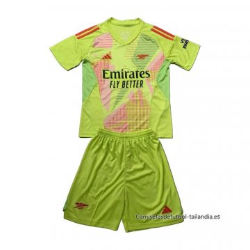 Camiseta Arsenal Portero Nino 2024-2025 Verde Camiseta Arsenal Portero Nino 2024-2025 Verde