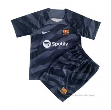 Camiseta Barcelona Portero Nino 2023-2024 Negro Camiseta Barcelona Portero Nino 2023-2024 Negro
