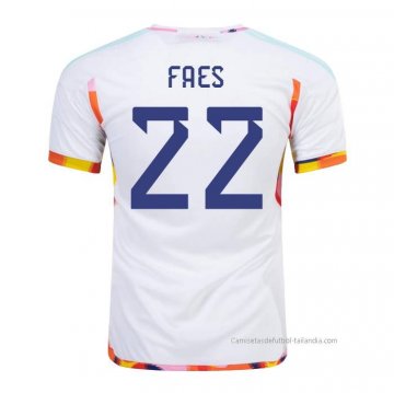 2ª Camiseta Belgica Jugador Faes 2022 2ª Camiseta Belgica Jugador Faes 2022