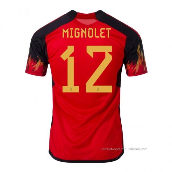 1ª Camiseta Belgica Jugador Mignolet 2022 - Haga un click en la imagen para cerrar