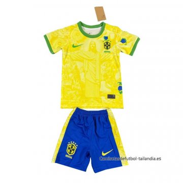 Camiseta Brasil Jesus Nino 2024-2025 Amarillo Camiseta Brasil Jesus Nino 2024-2025 Amarillo