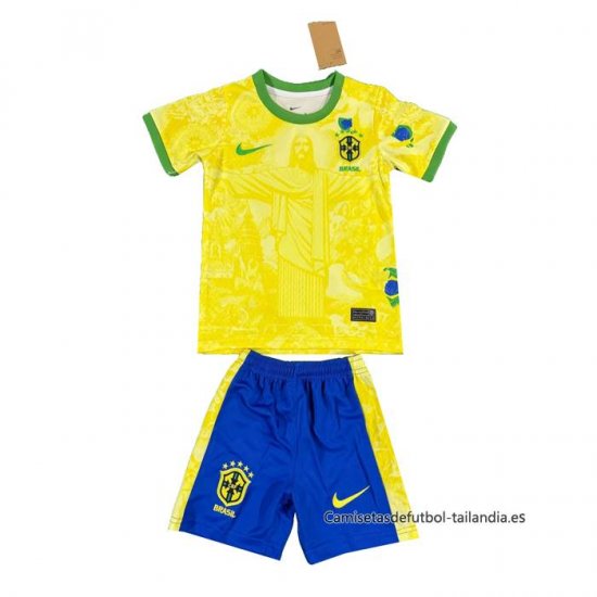 Camiseta Brasil Jesus Nino 2024-2025 Amarillo - Haga un click en la imagen para cerrar