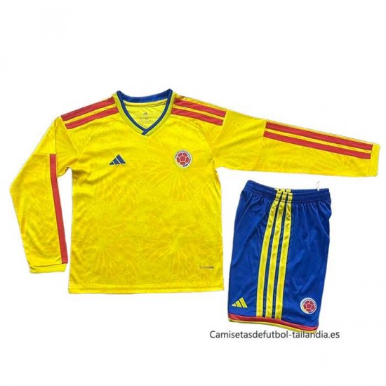 1ª Camiseta Colombia Manga Larga Nino 2026 - Haga un click en la imagen para cerrar