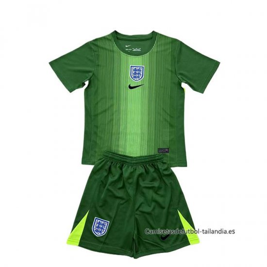 Camiseta Inglaterra Portero Nino 2025 Verde - Haga un click en la imagen para cerrar