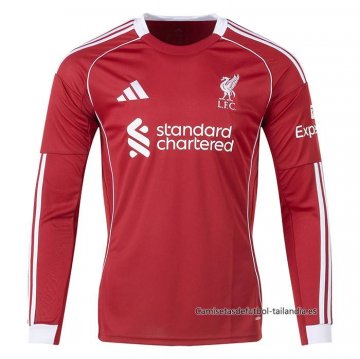 1ª Camiseta Liverpool Manga Larga 2025-2026
