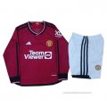 1ª Camiseta Manchester United Nino Manga Larga 2023-2024