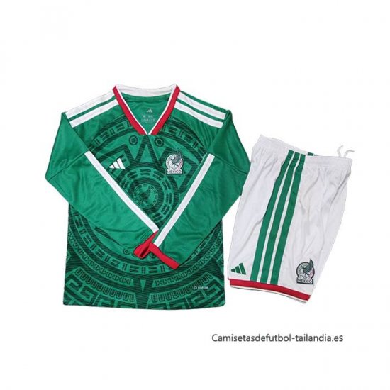 1ª Camiseta Mexico Manga Larga Nino 2026 - Haga un click en la imagen para cerrar