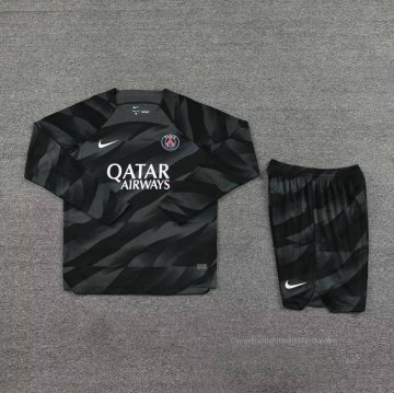 Camiseta Paris Saint-Germain Portero Manga Larga 2023-2024 Negro