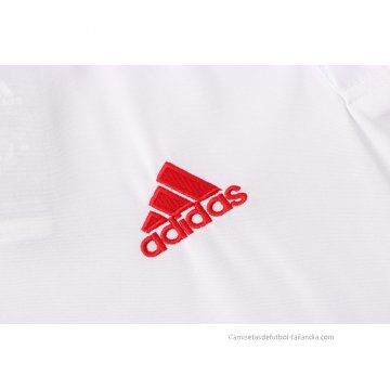 Camiseta Polo del Manchester United 2021-2022 Blanco y Rojo