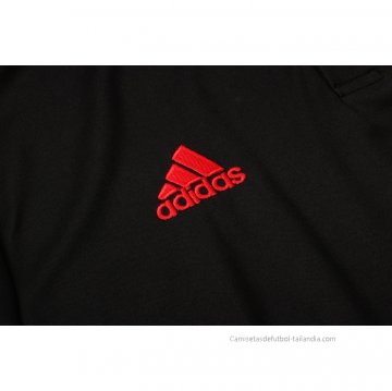 Camiseta Polo del Manchester United 2021-2022 Negro y Verde