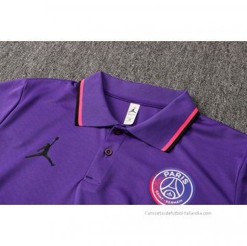 Camiseta Polo del Paris Saint-Germain Jordan 2021-2022 Purpura