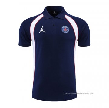 Camiseta Polo del Paris Saint-Germain Jordan 2022-2023 Azul Marino Camiseta Polo del Paris Saint-Germain Jordan 2022-2023 Azul Marino