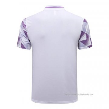 Camiseta Polo del Real Madrid 2022-2023 Blanco y Purpura