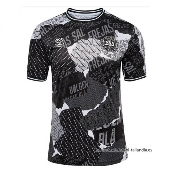 Camiseta Pre Partido del Dinamarca 2024 Negro - Haga un click en la imagen para cerrar