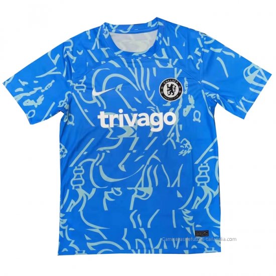Camiseta de Entrenamiento Chelsea 2022 Azul Claro - Haga un click en la imagen para cerrar