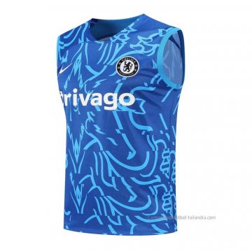 Camiseta de Entrenamiento Chelsea Sin Mangas 2022-2023 Azul Camiseta de Entrenamiento Chelsea Sin Mangas 2022-2023 Azul