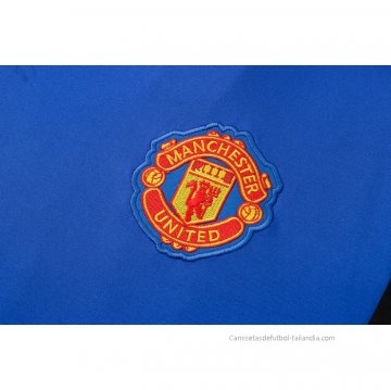 Camiseta de Entrenamiento Manchester United 2021-2022 Azul