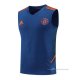 Camiseta de Entrenamiento Manchester United Sin Mangas 2022-2023 Azul Oscuro