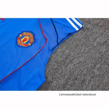 Camiseta de Entrenamiento Manchester United Sin Mangas 2025-2026 Azul