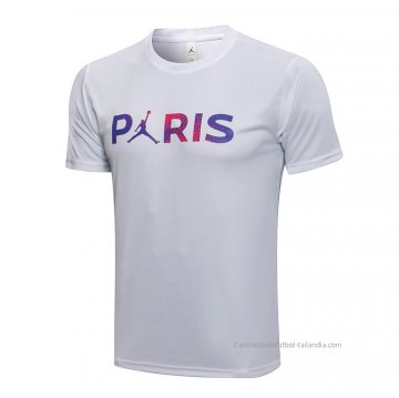 Camiseta de Entrenamiento Paris Saint-Germain Jordan 2021-2022 Blanco Camiseta de Entrenamiento Paris Saint-Germain Jordan 2021-2022 Blanco