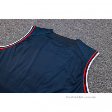 Camiseta de Entrenamiento Paris Saint-Germain Jordan Sin Mangas 2023-2024 Azul