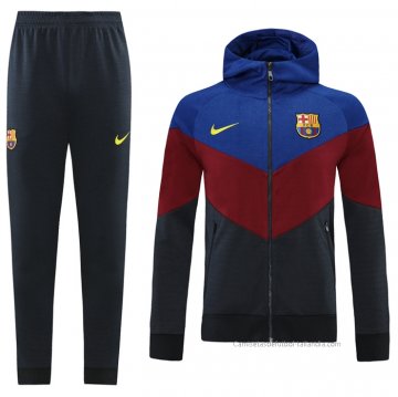 Chandal con Capucha del Barcelona 2021-2022 Azul Chandal con Capucha del Barcelona 2021-2022 Azul