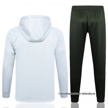 Chandal con Capucha del Barcelona 2023-2024 Blanco