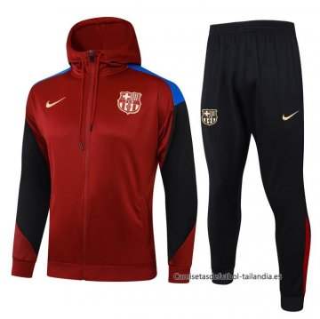 Chandal con Capucha del Barcelona 2024-2025 Rojo Chandal con Capucha del Barcelona 2024-2025 Rojo