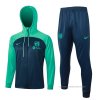 Chandal con Capucha del Barcelona Nino 2023-2024 Azul y Verde Chandal con Capucha del Barcelona Nino 2023-2024 Azul y Verde