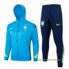 Chandal con Capucha del Brasil 2024-2025 Azul Chandal con Capucha del Brasil 2024-2025 Azul