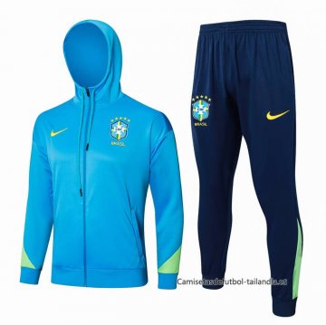 Chandal con Capucha del Brasil 2024-2025 Azul Chandal con Capucha del Brasil 2024-2025 Azul