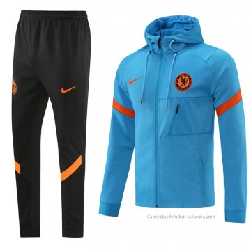 Chandal con Capucha del Chelsea 2021-2022 Azul