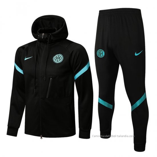 Chandal con Capucha del Inter Milan 2021-2022 Negro - Haga un click en la imagen para cerrar