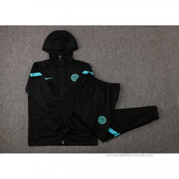Chandal con Capucha del Inter Milan 2021-2022 Negro