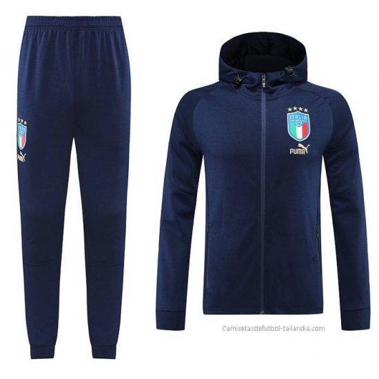 Chandal con Capucha del Italia 2022-2023 Azul - Haga un click en la imagen para cerrar