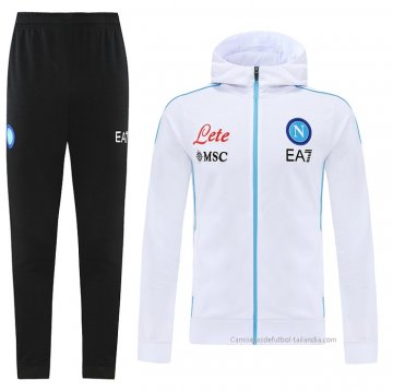 Chandal con Capucha del Napoli 2022-2023 Blanco Chandal con Capucha del Napoli 2022-2023 Blanco
