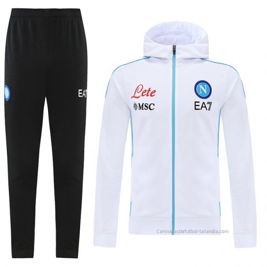 Chandal con Capucha del Napoli 2022-2023 Blanco - Haga un click en la imagen para cerrar
