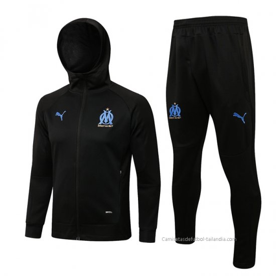 Chandal con Capucha del Olympique Marsella 2021-2022 Negro - Haga un click en la imagen para cerrar