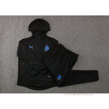 Chandal con Capucha del Olympique Marsella 2021-2022 Negro