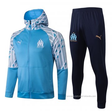 Chandal con Capucha del Olympique Marsella 2021 Azul Chandal con Capucha del Olympique Marsella 2021 Azul