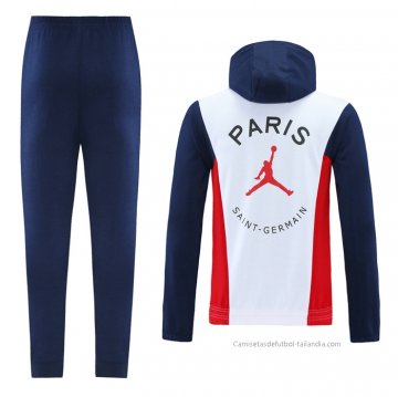 Chandal con Capucha del Paris Saint-Germain 2021-2022 Blanco