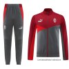 Chandal de Chaqueta del AC Milan 2024-2025 Rojo Gris Chandal de Chaqueta del AC Milan 2024-2025 Rojo Gris