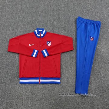 Chandal de Chaqueta del Atletico Madrid 2025-2026 Blanco Rojo