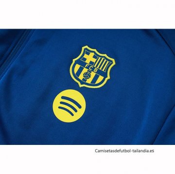Chandal de Chaqueta del Barcelona Nino 2026-2027 Azul Amarillo
