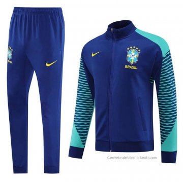 Chandal de Chaqueta del Brasil 2023-2024 Azul