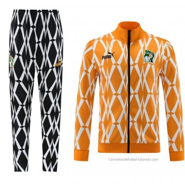 Chandal de Chaqueta del Costa de Marfil 2023-2024 Naranja Chandal de Chaqueta del Costa de Marfil 2023-2024 Naranja