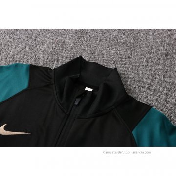 Chandal de Chaqueta del Liverpool Nino 2021-2022 Negro y Verde
