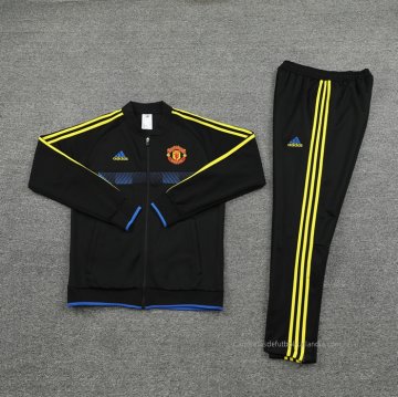 Chandal de Chaqueta del Manchester United 2021-2022 Negro y Azul