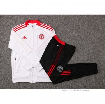 Chandal de Chaqueta del Manchester United Nino 2021-2022 Blanco
